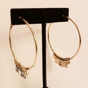 Hoop Earrings with Removable Charm